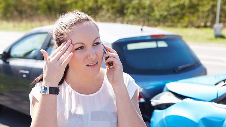 A teenager involved in a car accident calling the police.